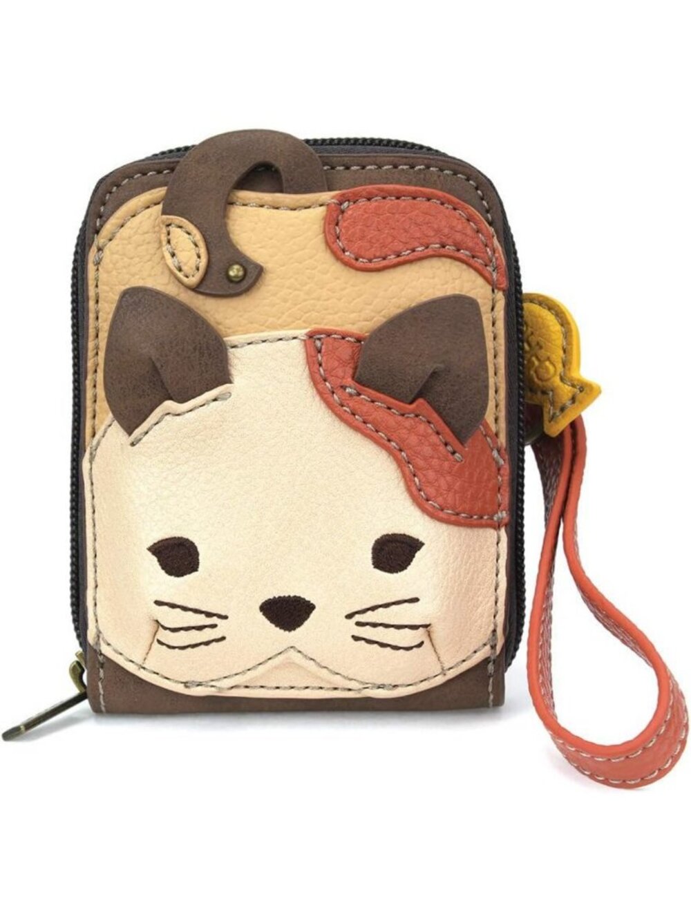 Cute Faux Leather RFID Credit Card Holder Wallet Wristlet for Women with Strap